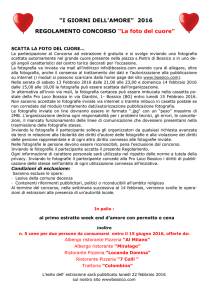 2016 REGOLAMENTO CONCORSO “La foto del cuore”