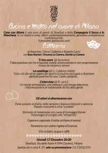 Teatro Dicembre - IL SOCCO E LA MASCHERA