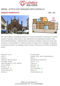 BRERA - ATTICO CON TERRAZZO VISTA CASTELLO VENDITA