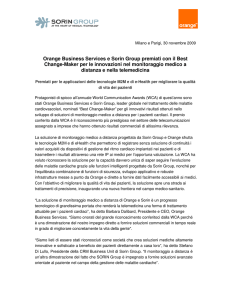 Orange Business Services e Sorin Group premiati