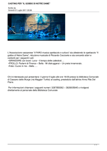 CASTING PER "IL GOBBO DI NOTRE DAME"