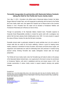 Ferrarelle inaugurates its partnership with Nazionale
