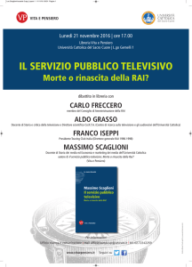 il servizio pubblico televisivo
