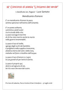 16° Concorso di poesia “L`incanto del verde” Mendicante d`amore