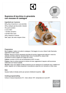 Suprema di tacchino in girandola con mousse di castagne