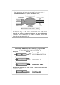 Dall`equazione del flusso si ricava la P arteriosa come il prodotto del