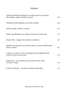 Antipasti - Ristorante Villa Giulia Fano
