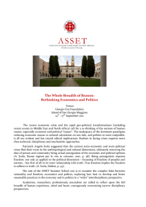 The Whole Breadth of Reason: Rethinking Economics