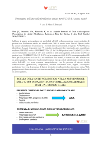 Prevenzione dell`ictus nella fibrillazione atriale: perché l`ASA è
