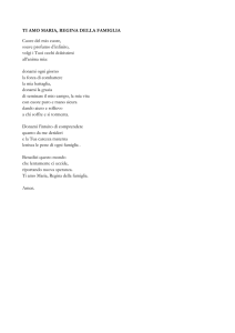 TI AMO MARIA, REGINA DELLA FAMIGLIA Cuore del