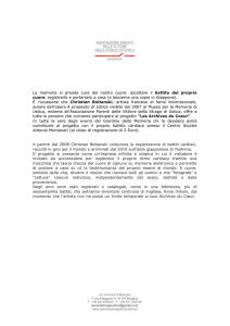 Scheda Battiti del Cuore - Il Giardino della Memoria