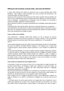Riflessioni del Comitato centrale della „Giornata del Malato“