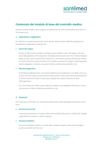 Contenuto del modulo di base del controllo medico