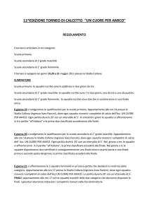 11^EDIZIONE TORNEO DI CALCETTO “UN CUORE PER AMICO”
