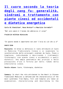 Il cuore secondo la teoria degli zang fu: generalità