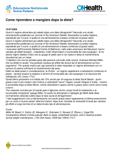 Come riprendere a mangiare dopo la dieta?