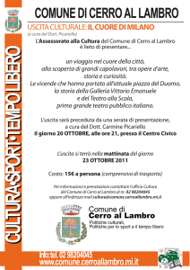 CULTURA•SPORT•TEMPO LIBERO - Comune di Cerro al Lambro
