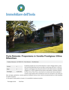 Porto Rotondo: Proponiamo in Vendita Prestigioso Villino Bifamiliare