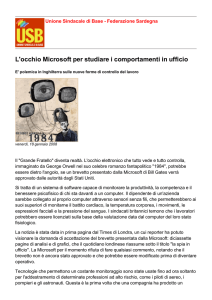 L`occhio Microsoft per studiare i comportamenti in ufficio