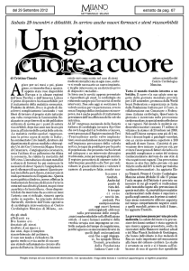 Sabato 29 incontri e dibattiti. In arrivo anche nuovi farmaci e stent