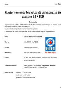 Aggiornamento brevetto di salvataggio in piscina B1 + BLS