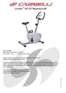 Scheda Tecnica - Cyclette 103 XT Magnetica HP