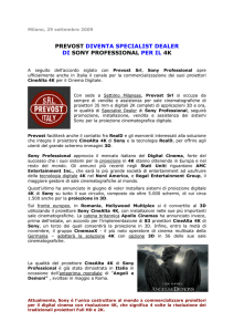 Prevost diventa Specialist Leader di Sony Professional - ATIC