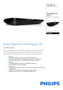 BDP3480/12 Philips Lettore DVD / Blu-ray