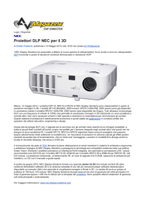 Proiettori DLP NEC per il 3D - NEC Display Solutions Europe