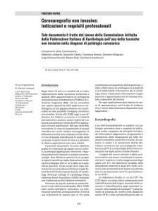 Coronagrafia non invasiva: indicazioni e requisiti professionali