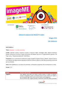 GRIGLIA DI ANALISI DEI PRODOTTI VIDEO Maggio