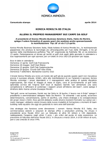 konica minolta bs italia allena il proprio management sui campi da golf