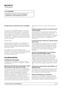 Sony : Informazioni sul prodotto : VPL