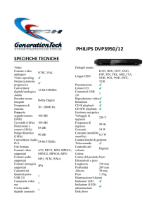 philips dvp3950/12 specifiche tecniche