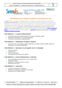 programma del corso autodesk 3d studio max