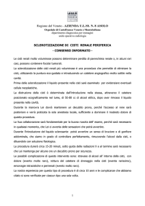 sclerotizzazione di cisti renale periferica