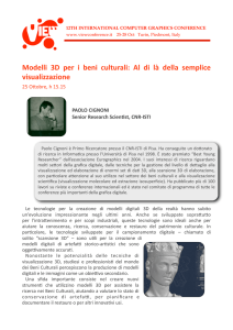 Modelli 3D per i beni culturali: Al di là della