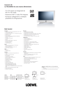 Connect 26 La flessibilità ha una nuova dimensione. Dati tecnici TV