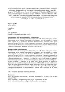 Bando Rivitalizzazione dello spazio espositivo del Vecchio ponte