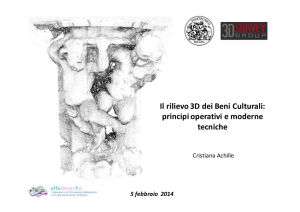 Il rilievo 3D dei Beni Culturali: principi operativi e moderne tecniche