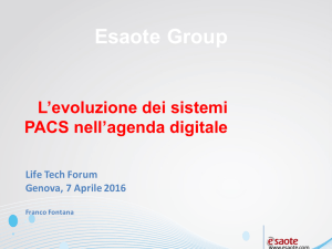 L`evoluzione dei sistemi PACS nell`agenda digitale