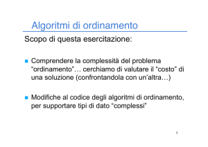 Set-up per misurare la performance di un algoritmo