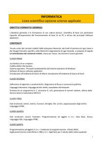 Informatica (Opzione Scienze Applicate)