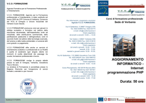 AGGIORNAMENTO INFORMATICO - Internet programmazione PHP