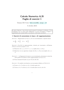 Esercizi sull`errore dell`8/10