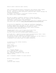 Gentile utente [indirizzo email utente], sono l`avvocato Gianluca
