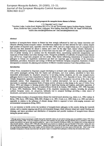 History and prospects for mosquito