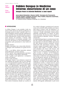 Febbre Dengue in Medicina Interna: descrizione di un caso