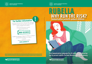 RUBELLA WHY RUN THE RISK?