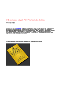 WHO vaccinazione anti-polio / WHO Polio Vaccination Certificate